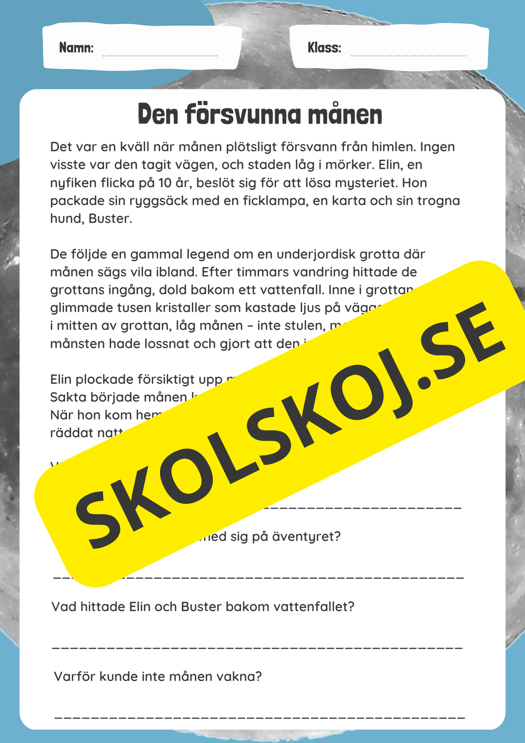Fantastiska läsförståelseberättelser