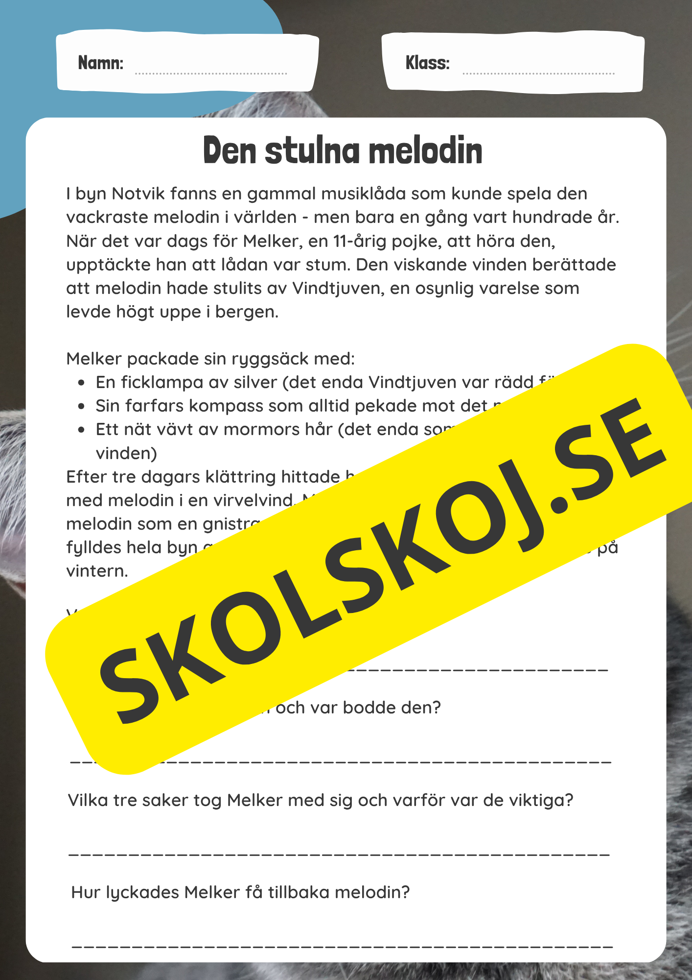 Fantastiska läsförståelseberättelser