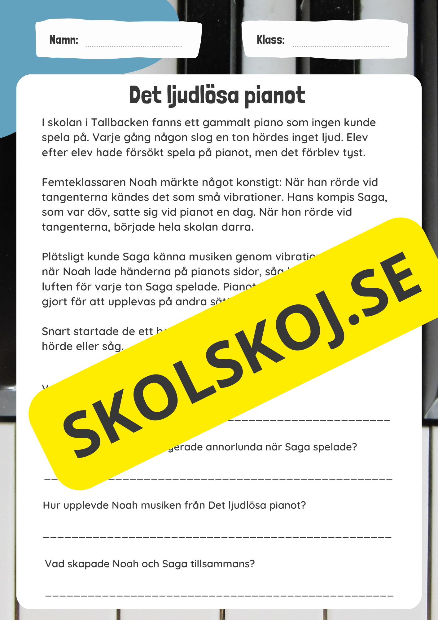 Fantastiska läsförståelseberättelser
