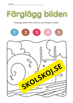 Färglägg bilderna (27 sidor)