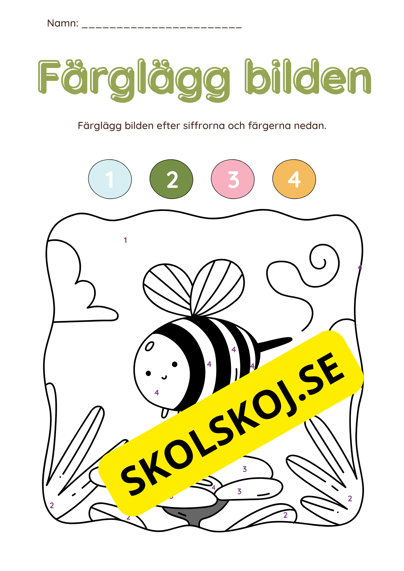 Färglägg bilderna (27 sidor)