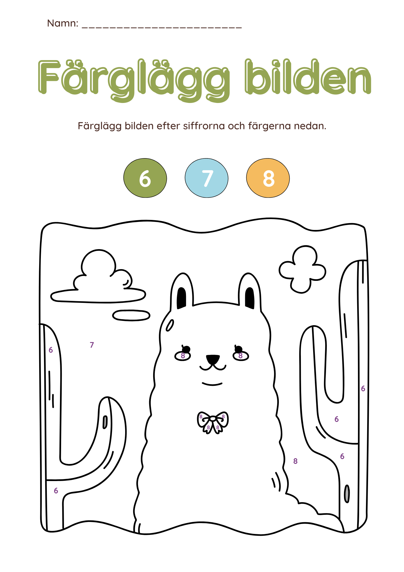 Färglägg bilderna (27 sidor)