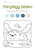 Färglägg bilderna (27 sidor)