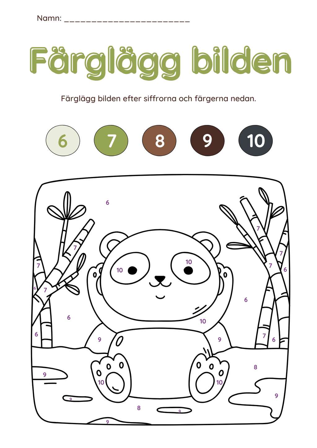 Färglägg bilderna (27 sidor)