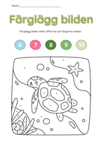 Färglägg bilderna (27 sidor)