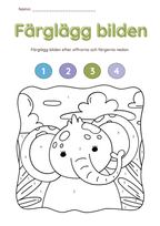 Färglägg bilderna (27 sidor)