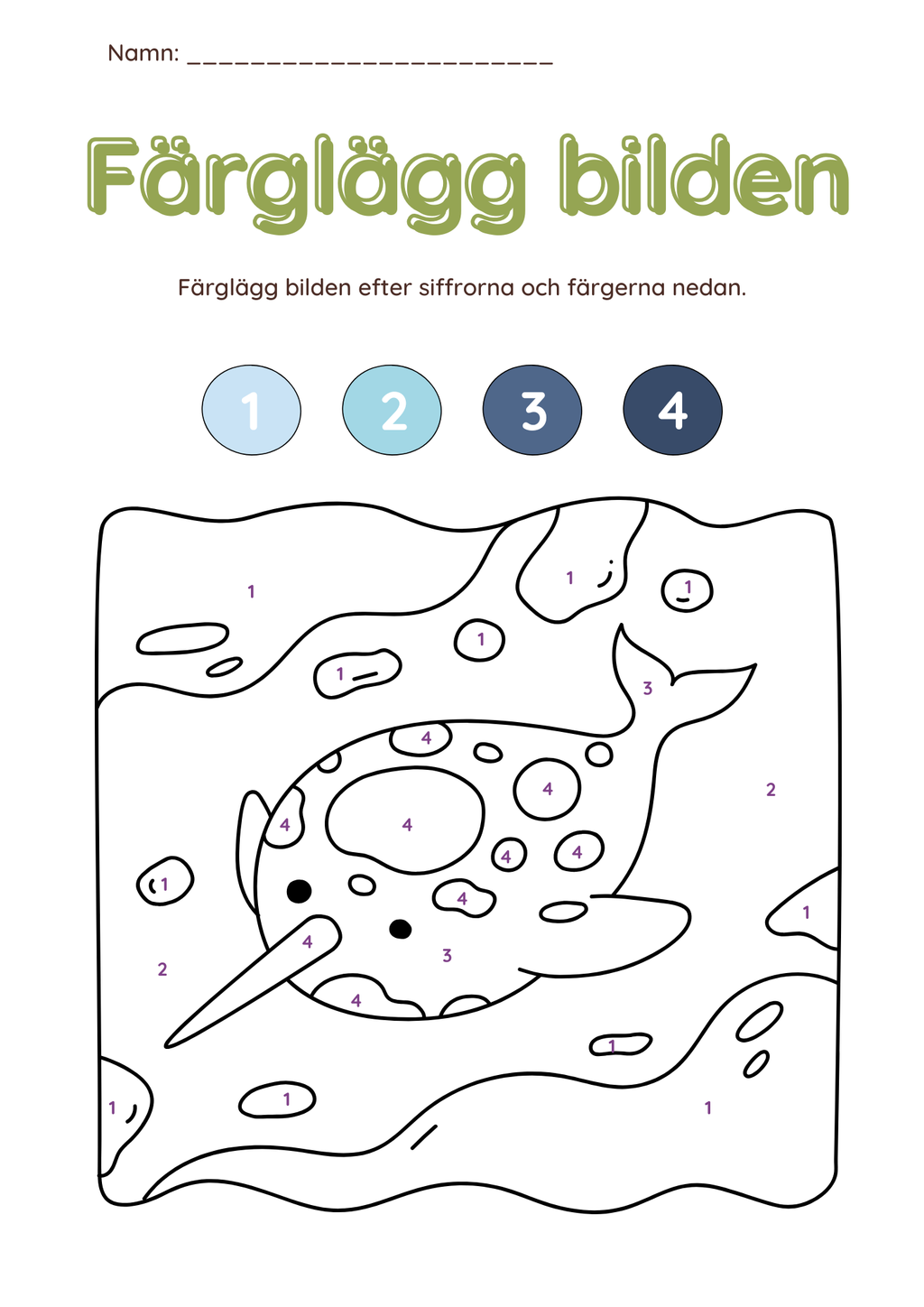 Färglägg bilderna (27 sidor)