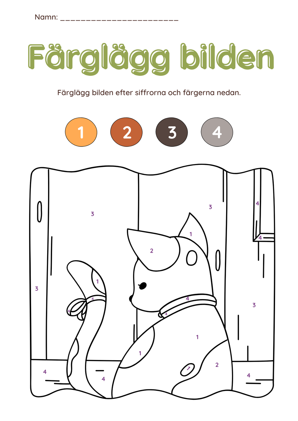 Färglägg bilderna (27 sidor)