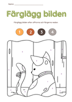 Färglägg bilderna (27 sidor)