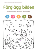 Färglägg bilderna (27 sidor)