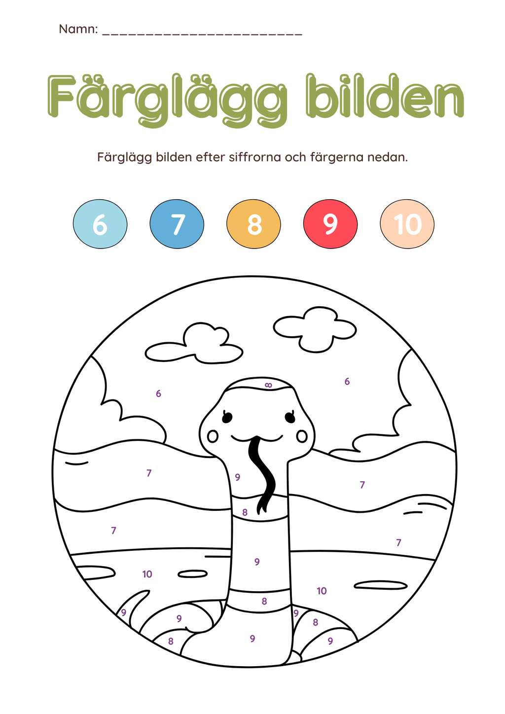 Färglägg bilderna (27 sidor)