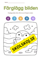 Färglägg efter siffror (27 sidor)