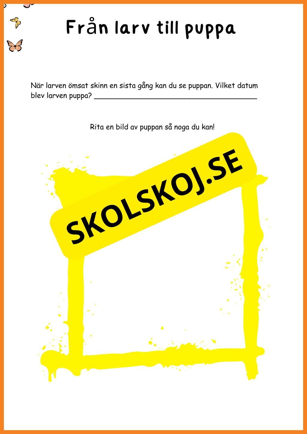 Fjärilens liv - Häfte 20 sidor