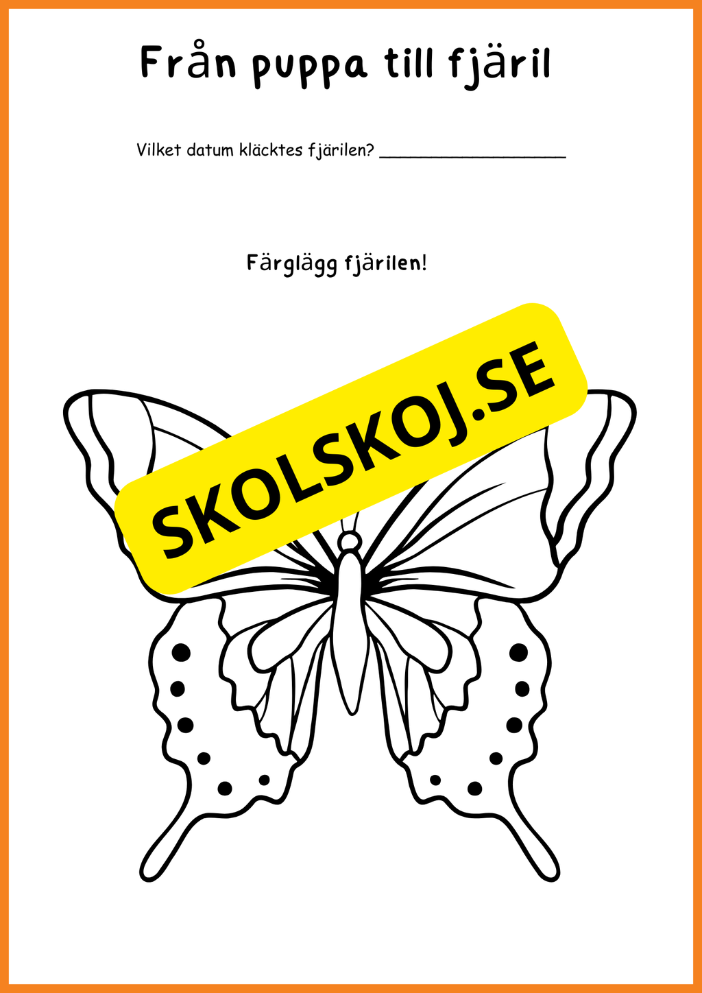 Fjärilens liv - Häfte 20 sidor