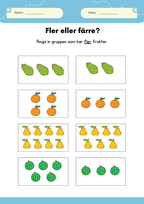 Fler färre och lika många