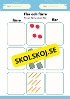 Fler färre och lika många