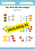 Fler färre och lika många