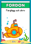 Fordon - Målarbok