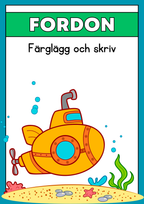 Fordon - Målarbok