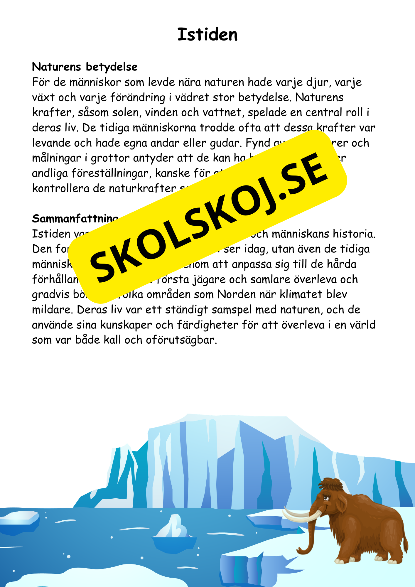Forntiden:  En spännande resa (27 sidor)