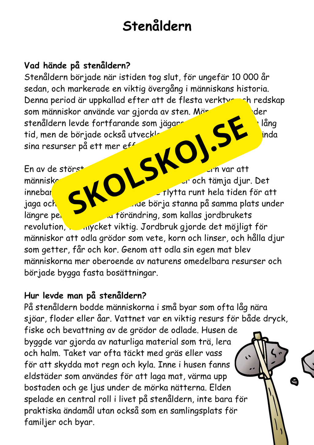 Forntiden:  En spännande resa (27 sidor)