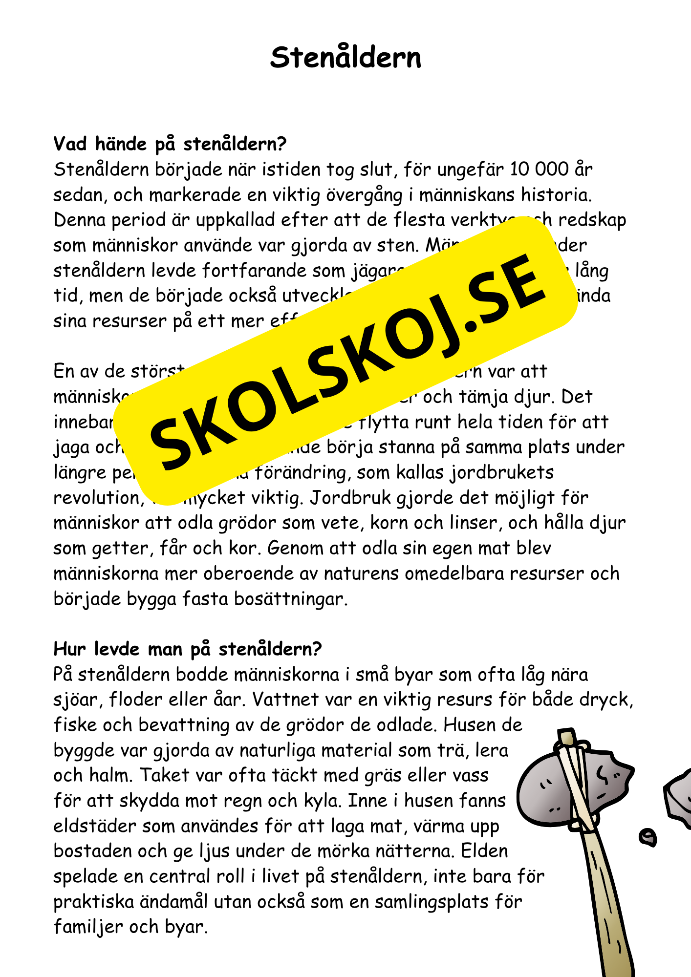 Forntiden:  En spännande resa (27 sidor)
