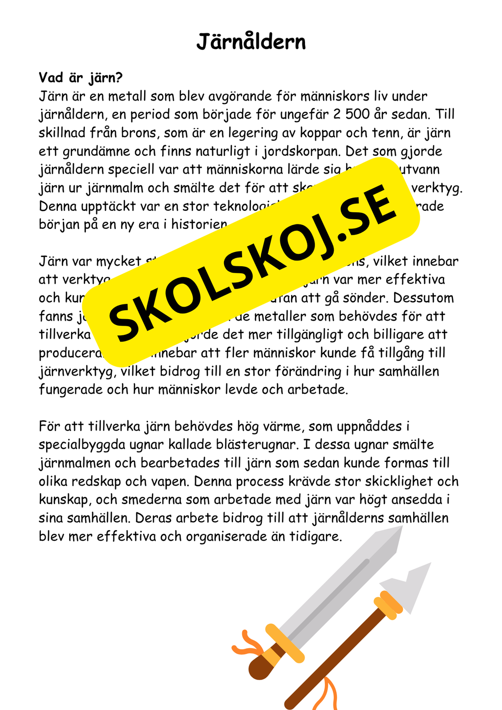Forntiden:  En spännande resa (27 sidor)