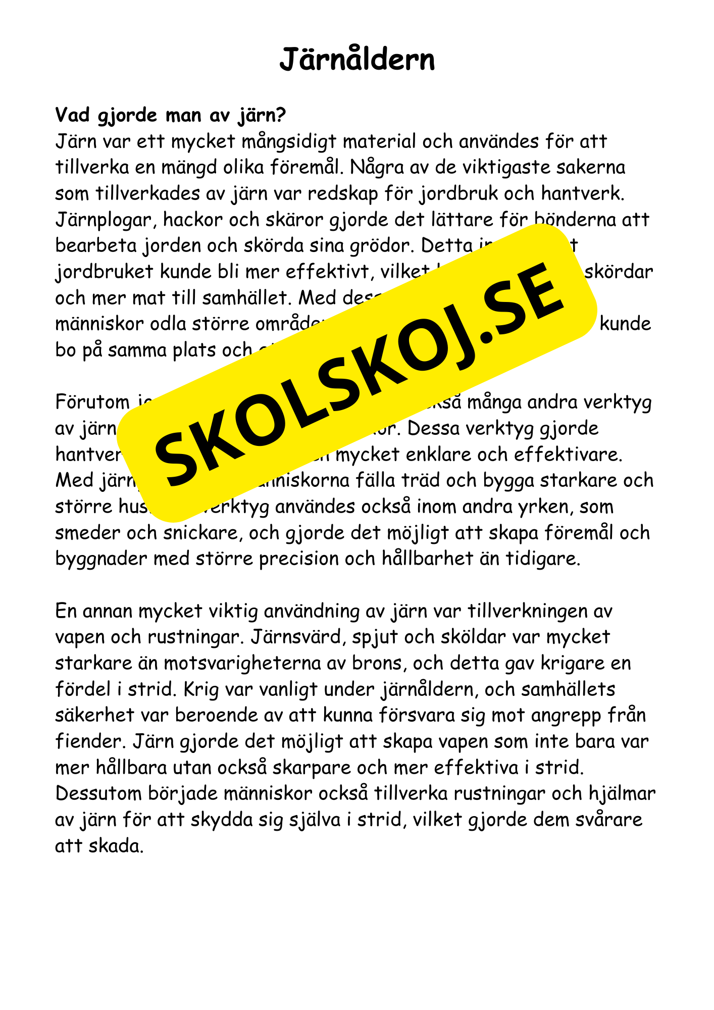 Forntiden:  En spännande resa (27 sidor)