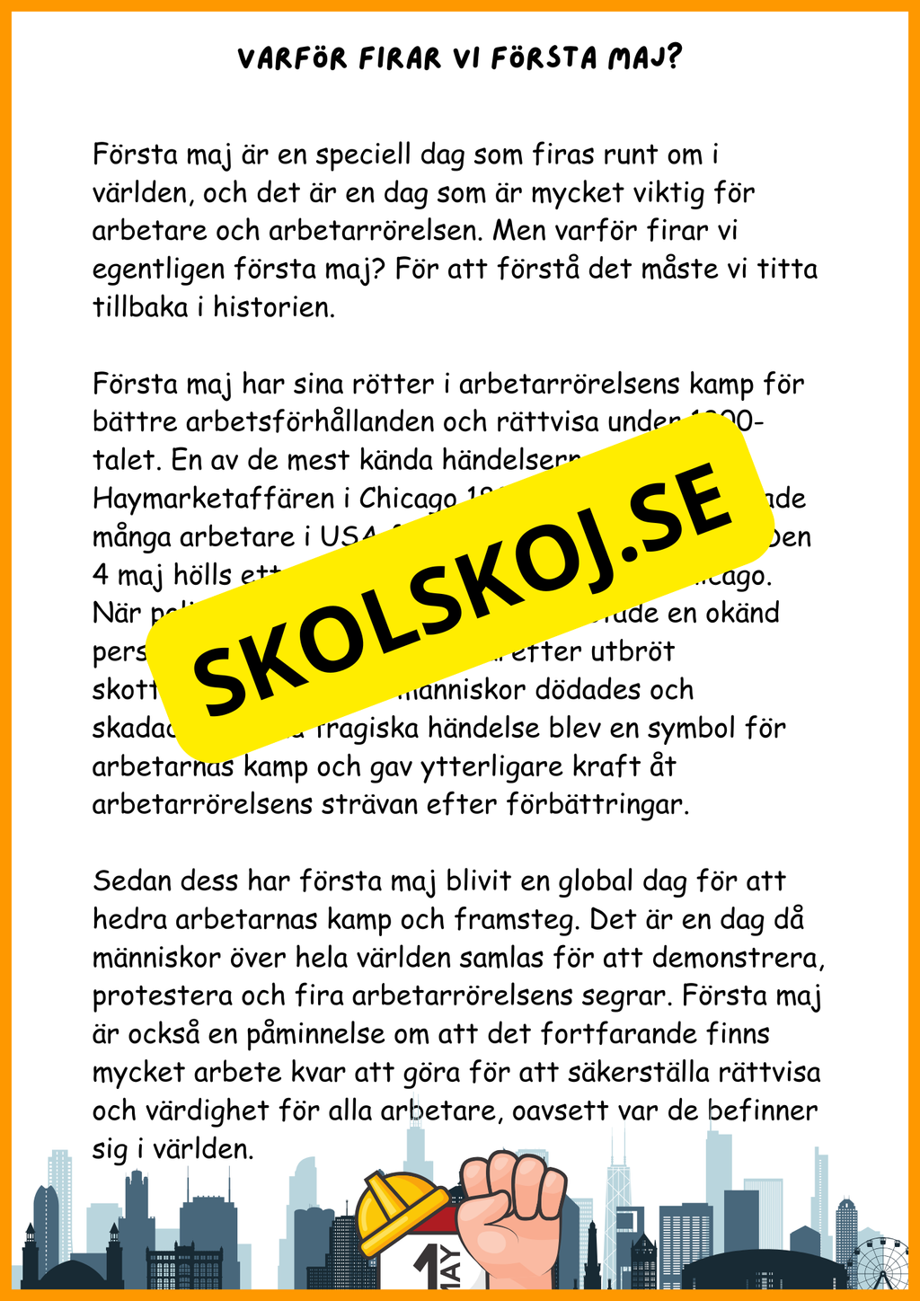 Första maj - Häfte (15 sidor)