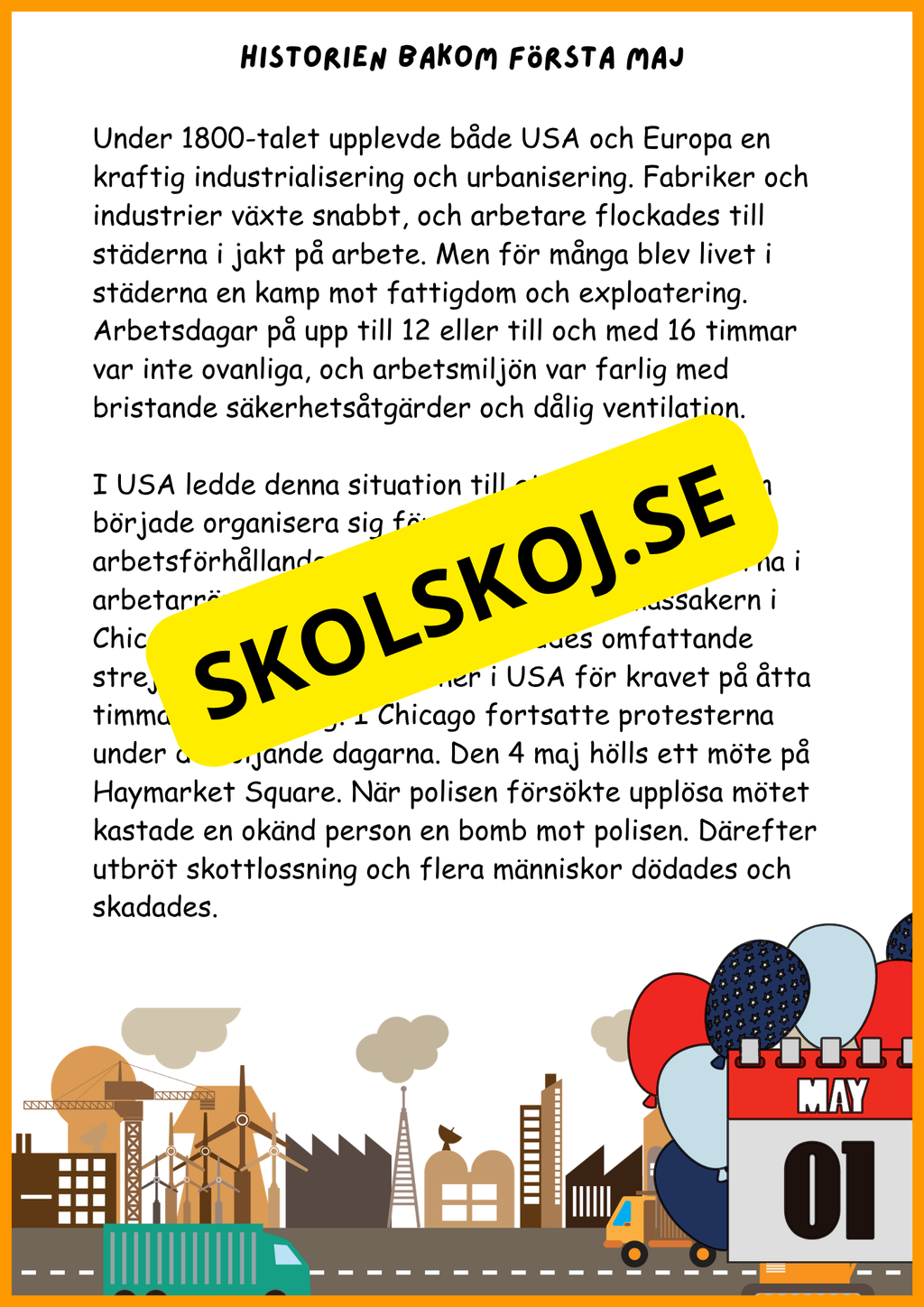 Första maj - Häfte (15 sidor)