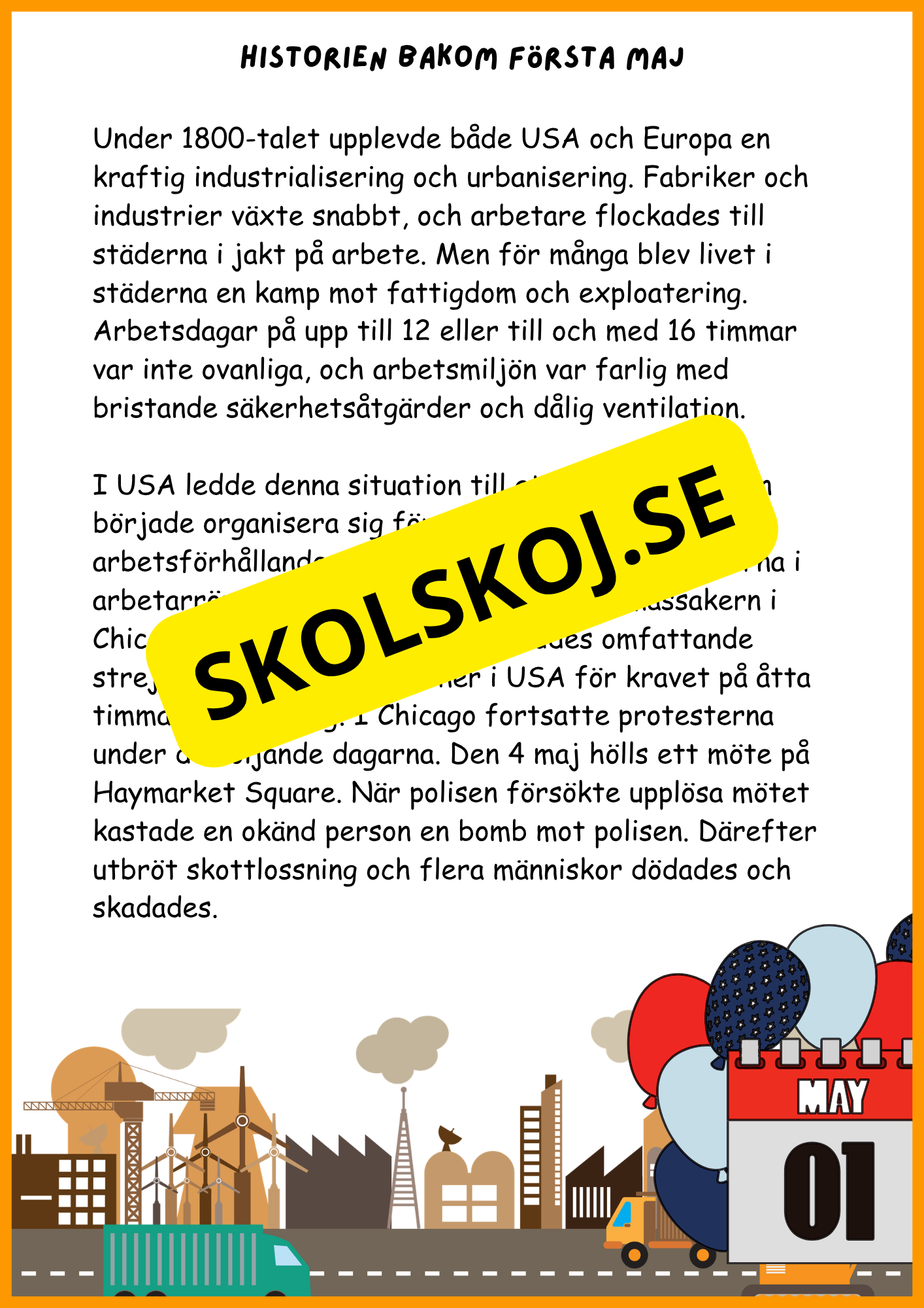 Första maj - Häfte (15 sidor)