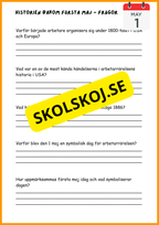 Första maj - Häfte (15 sidor)