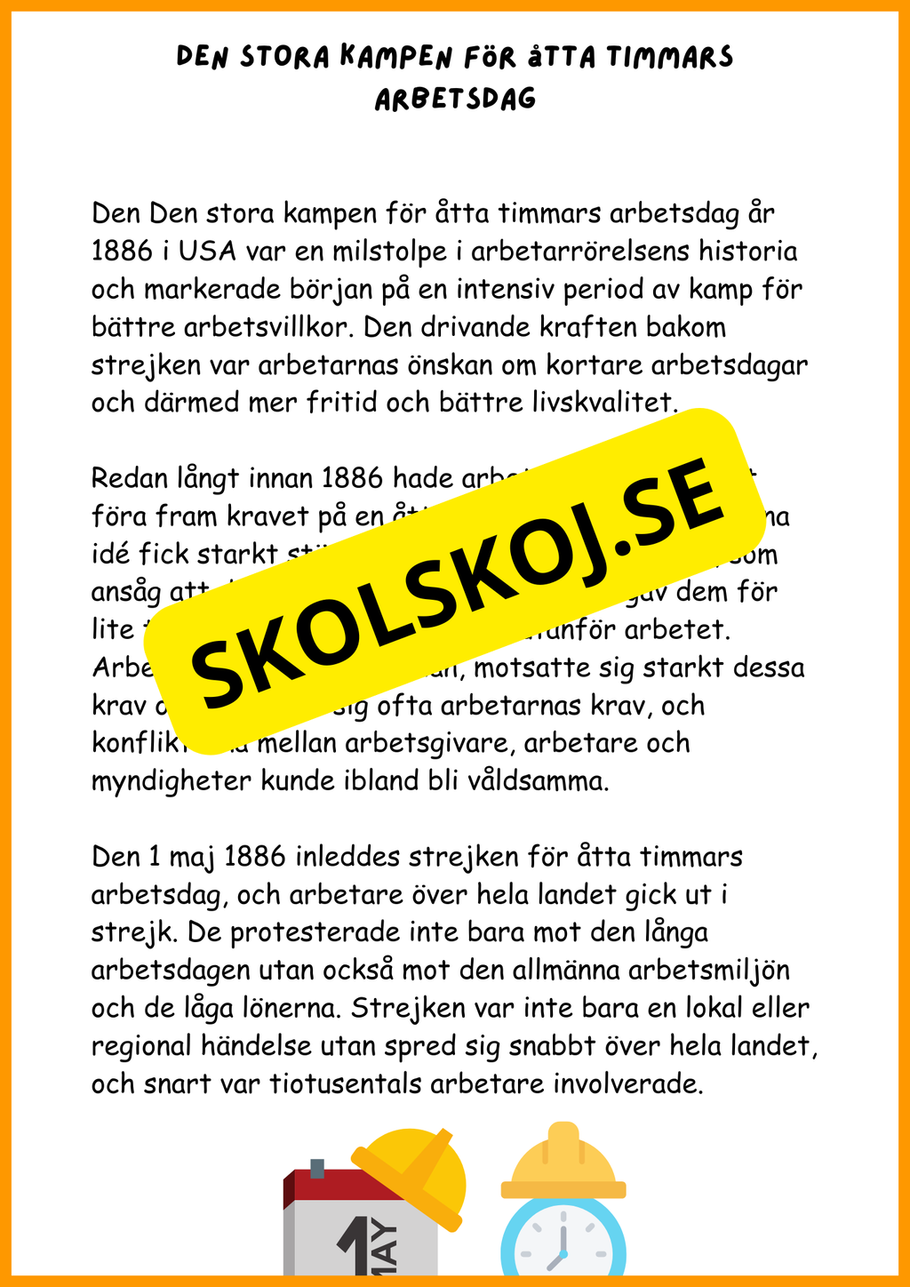 Första maj - Häfte (15 sidor)
