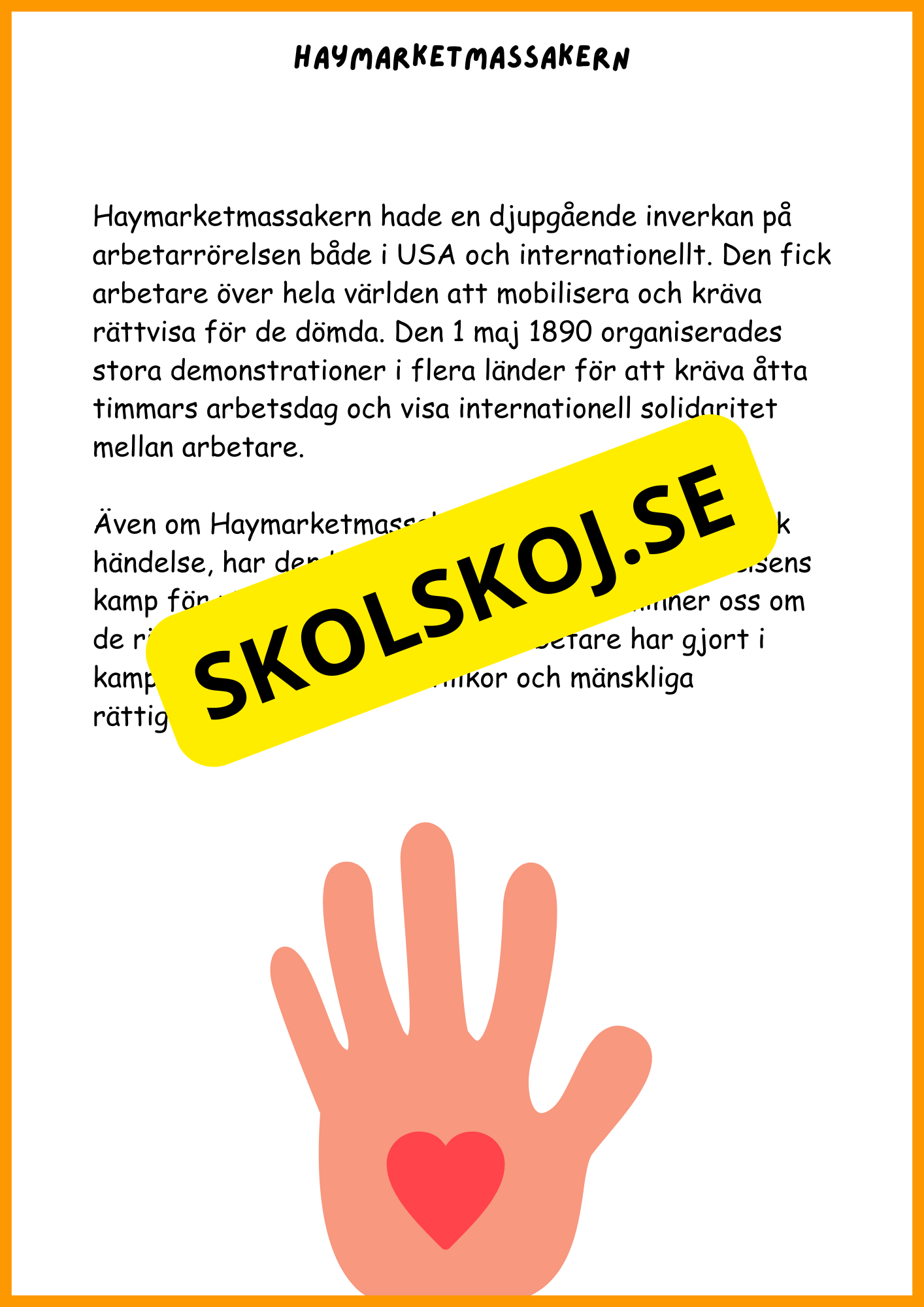 Första maj - Häfte (15 sidor)