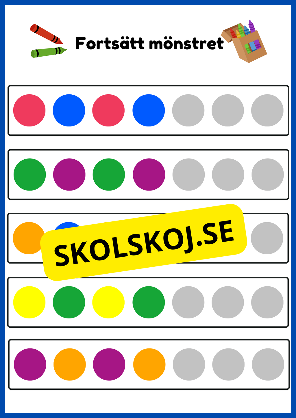 Fortsätt mönstret - Häfte