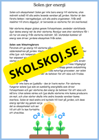 Fotosyntes - Växternas energi - Årskurs 4 - 6
