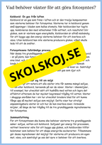 Fotosyntes - Växternas energi - Årskurs 4 - 6