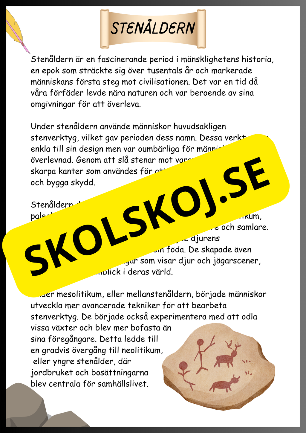 Från sten- till järnåldern