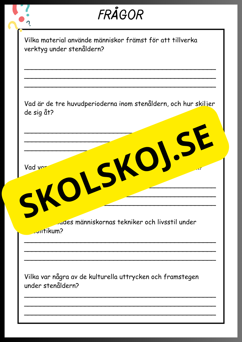 Från sten- till järnåldern