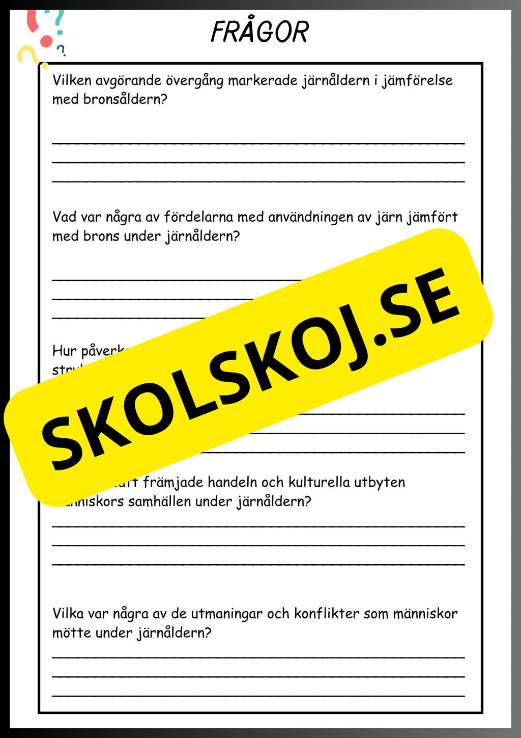 Från sten- till järnåldern