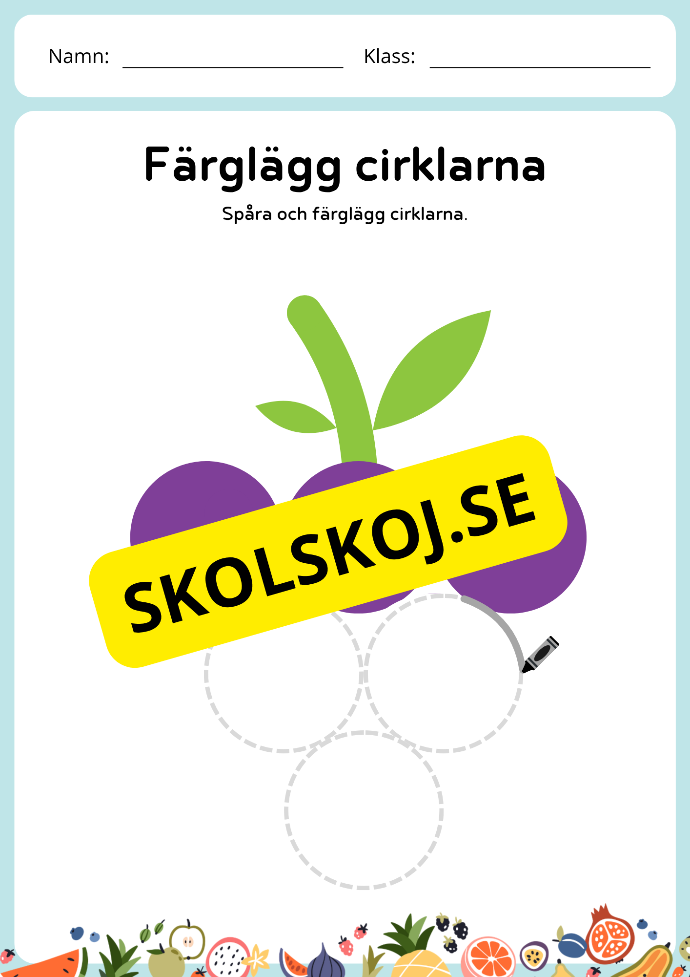 Fruktgeometri - Förskola - Årskurs 1