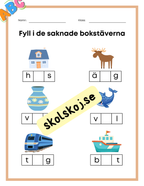 Fyll i de saknade bokstäverna