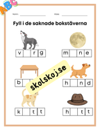 Fyll i de saknade bokstäverna