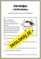 Gårdsdjur - Enkel läsförståelse