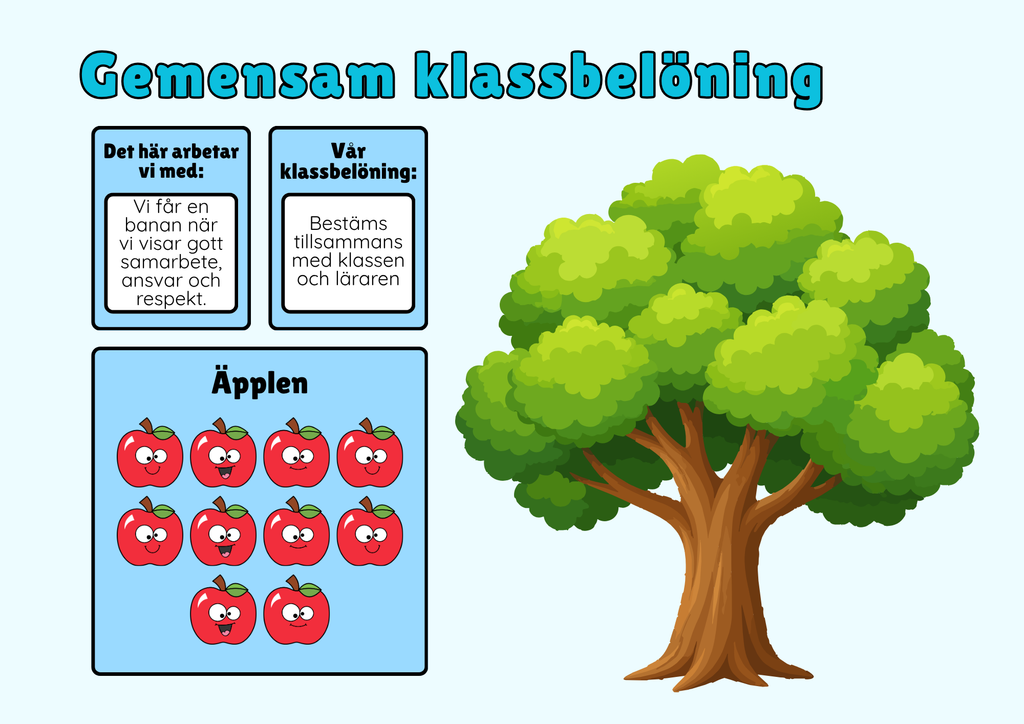 Gemensam klassbelöning - Äppelträd