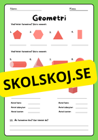 Geometri - Geometriska former - Årskurs 5 - 6