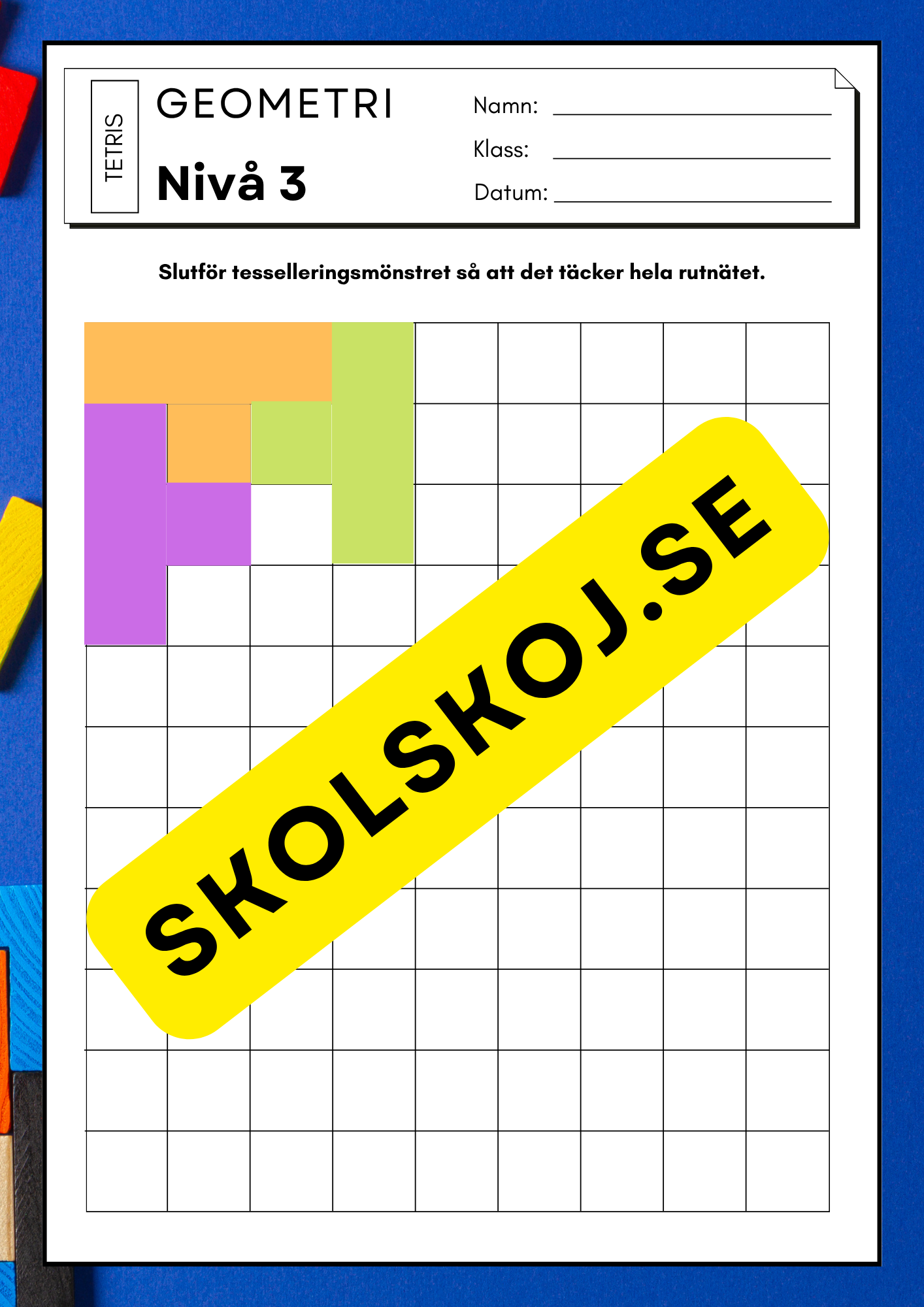 Geometri Tetris - Nivå 3