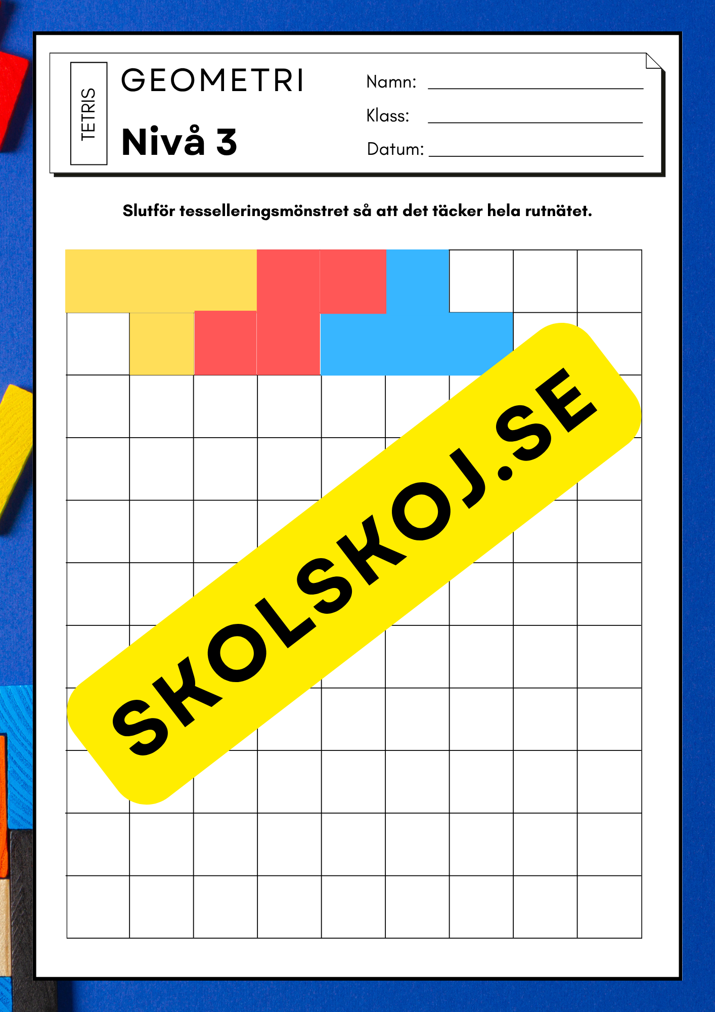 Geometri Tetris - Nivå 3