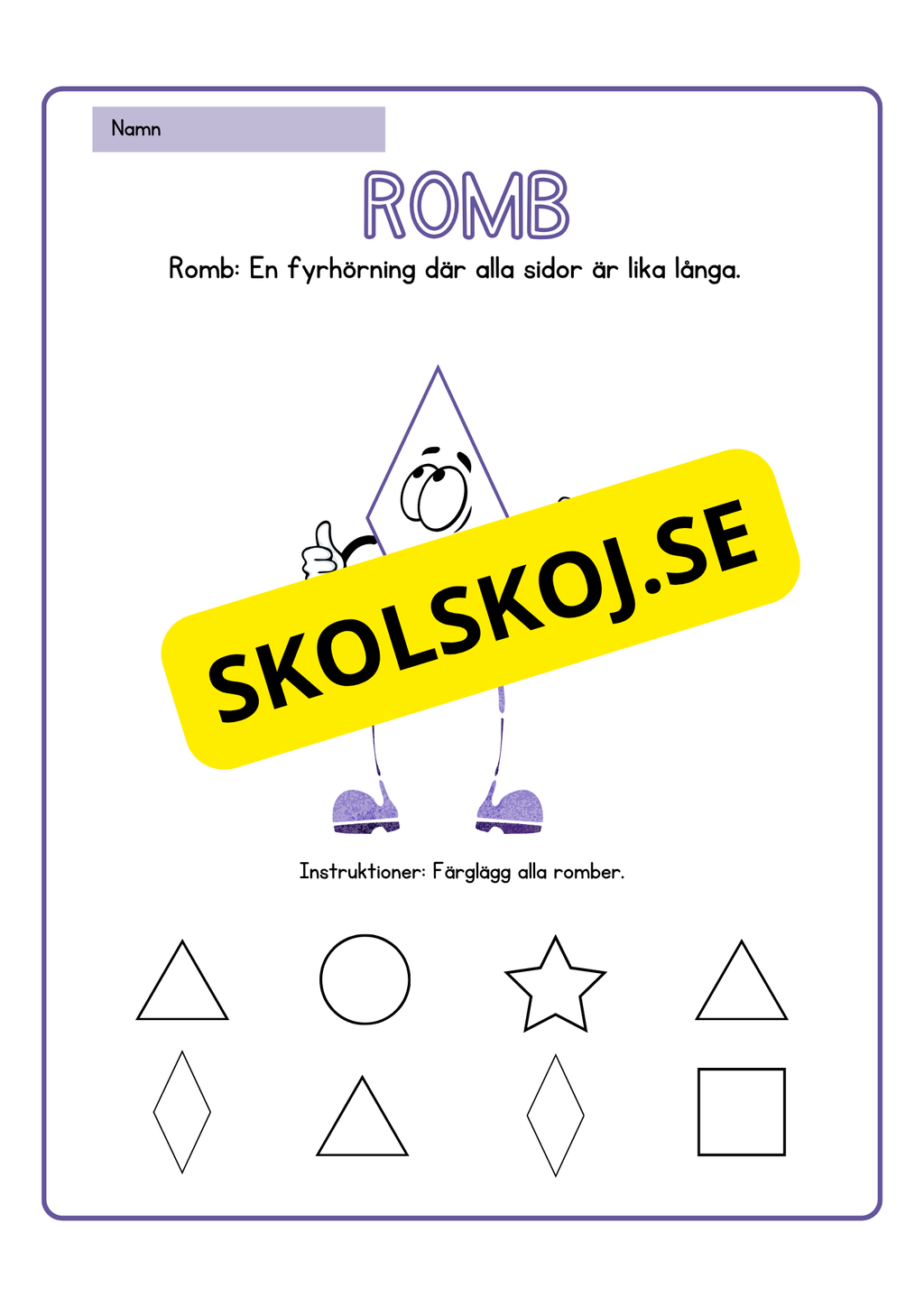Geometriska former - Häfte