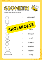 Geometriska former - Häfte (7 sidor)